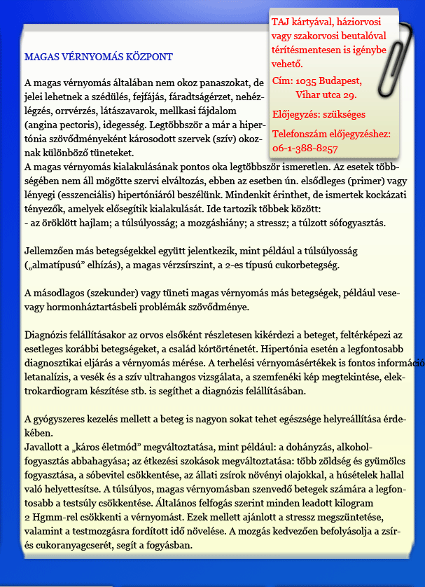 aki képes gyógyítani a magas vérnyomást