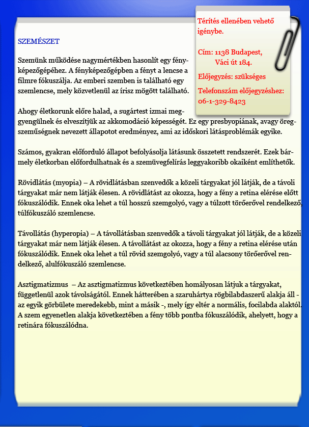 lehet-e távollátás a rövidlátásban